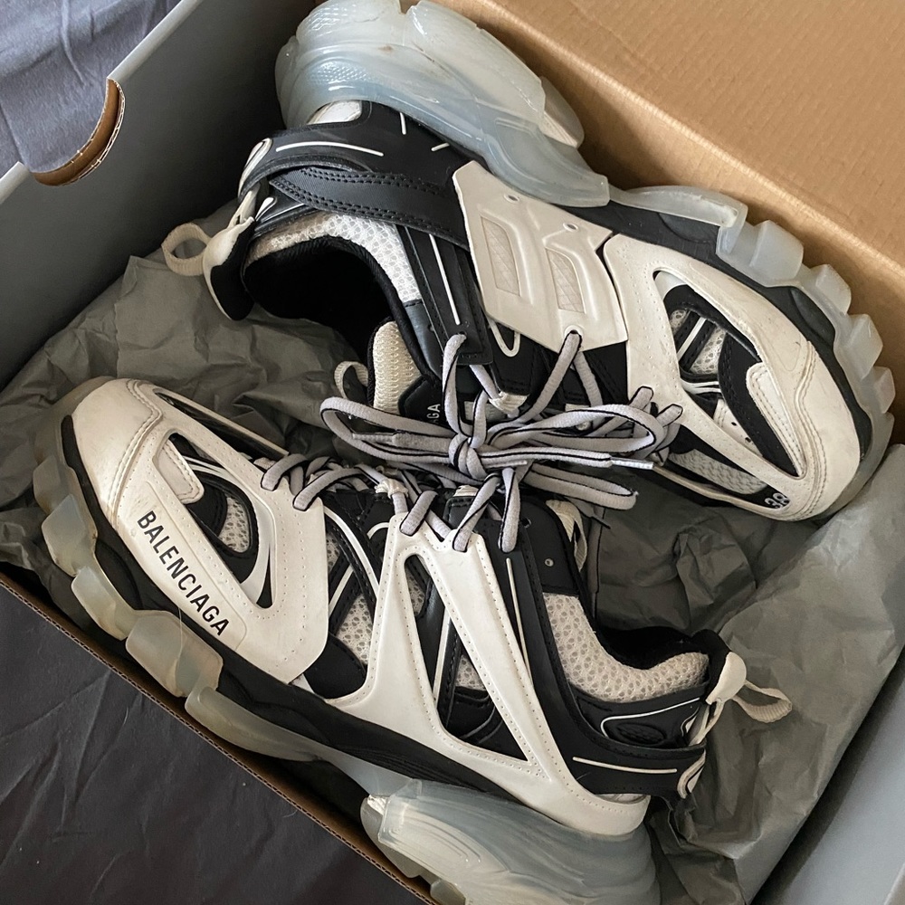 Black & White Balenciaga Track Shoes Gem
